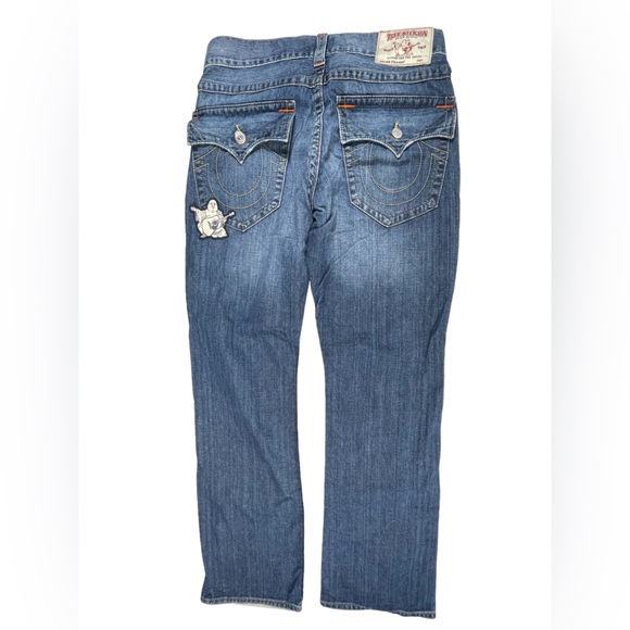 True Religion Straight Flap Patches Jeans Size 34 - Picture 3 of 16